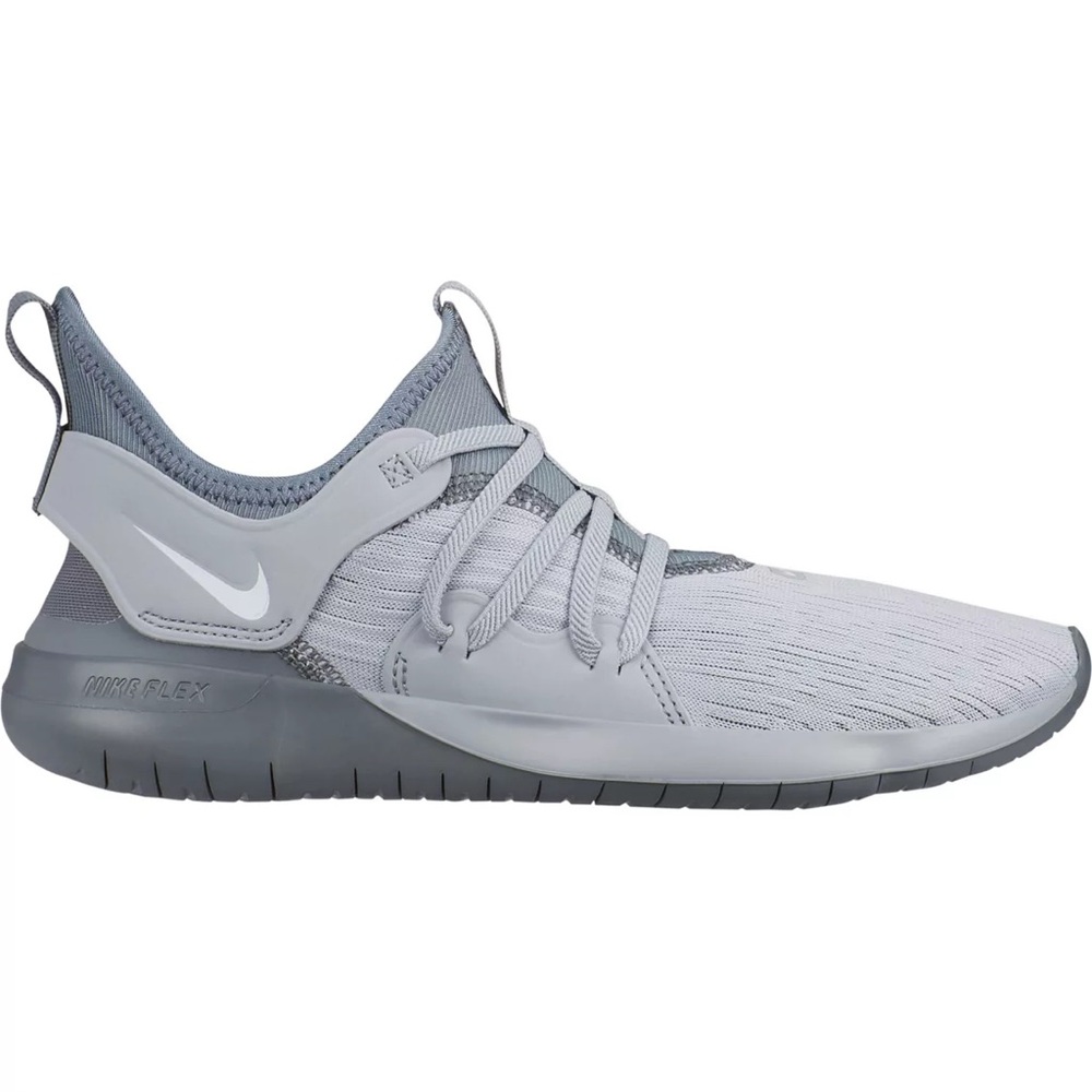 👹Nike Flex Contact 3 running natural motion offset 6.0 2019 Gray Athletic Shoe 8